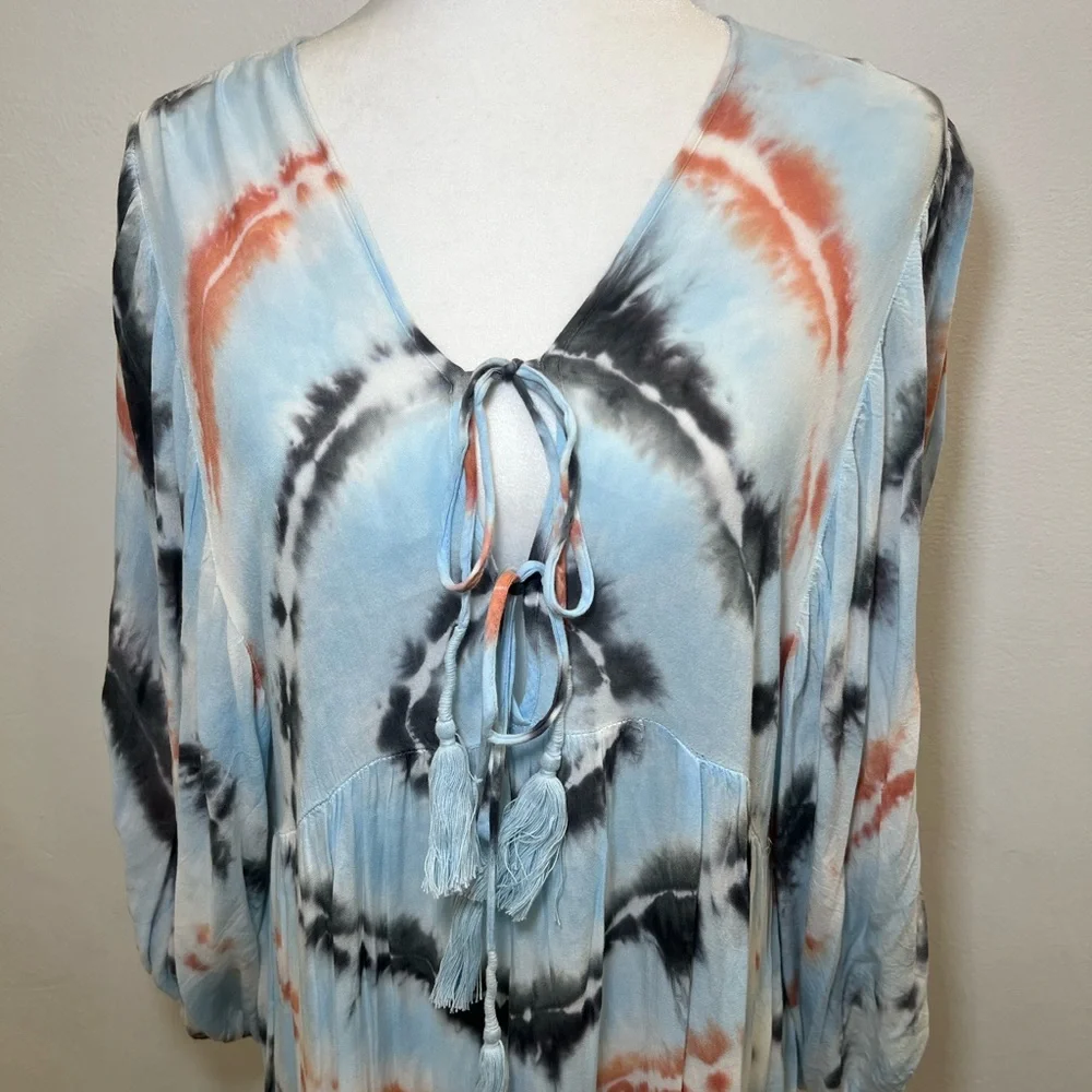 Young Fabulous & Broke Dawn Maxi Dress Tangerine Radial Wash Size S EUC - Picture 6 of 8